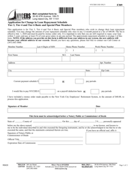 Form F309 Application for Change in Loan Repayment Schedule Tier 3, Tier 4 and Tier 6 Basic and Special Plan Members - New York City