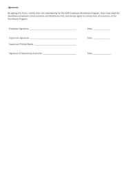 State of Rhode Island Employee Workshare Program Volunteer Form - Rhode Island, Page 2