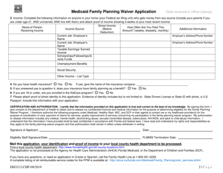 Form DH3212-CHP Medicaid Family Planning Waiver Application - Florida, Page 2