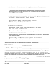 Premium Finance Company License Application - New Hampshire, Page 4