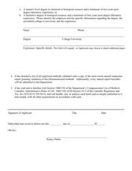 Application for Laboratory Approval to Handle, Test or Analyze Cannabis in Illinois - Illinois, Page 2
