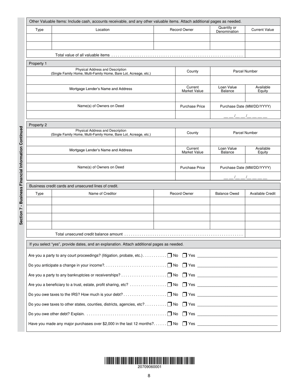 Form MO-656B Offer in Compromise Application for Individual and Business Tax - Missouri, Page 8
