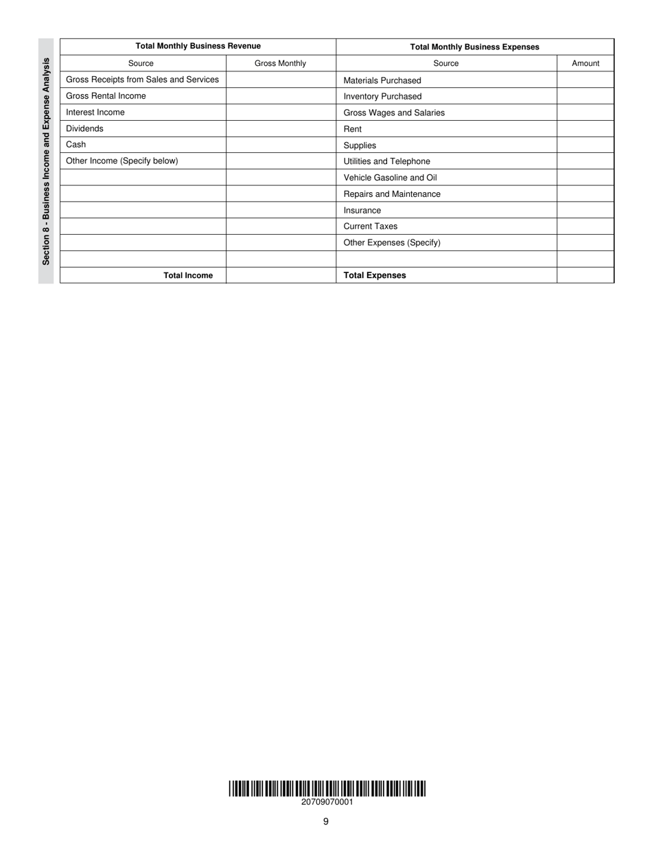 Form MO-656B Offer in Compromise Application for Individual and Business Tax - Missouri, Page 9