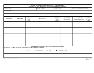 Document preview: DA Form 7566 Composite Risk Management Worksheet