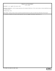 DD Form 1610 Request and Authorization for TDY Travel of DoD Personnel, Page 2