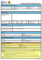Accident/Incident Reporting Form - Australia, Page 2
