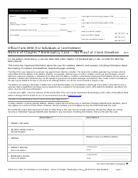 Official Form 309A &quot;Notice of Chapter 7 Bankruptcy Case - No Proof of Claim Deadline&quot;