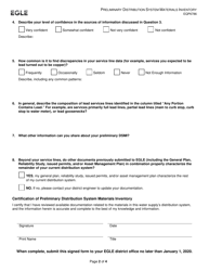 Form EQP6786 Preliminary Distribution System Materials Inventory (Dsmi) Reporting Form - Michigan, Page 2