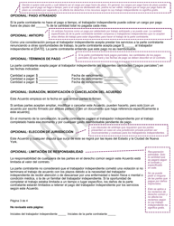 Acuerdo De Trabajo Independiente - New York City (Spanish), Page 3