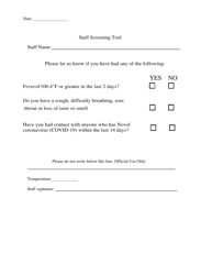 Covid-19 Screening Tool - Arkansas, Page 2