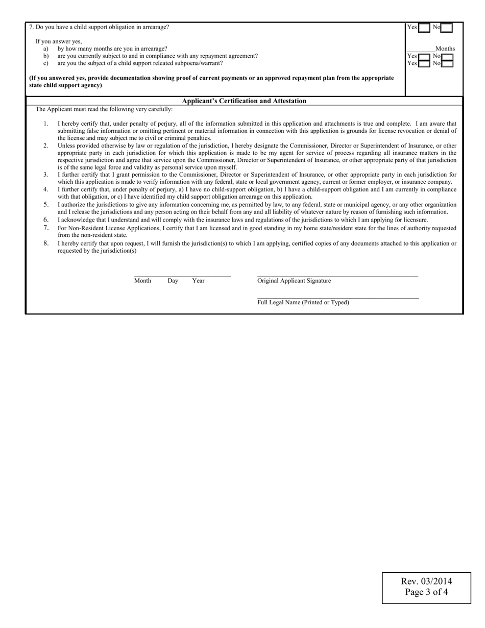 Legal Agent / Representative of Sponsor of Prepaid Legal Plans License Application - Mississippi, Page 3