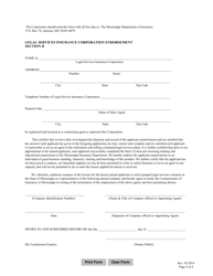 Legal Agent/Representative of Sponsor of Prepaid Legal Plans License Application - Mississippi, Page 4