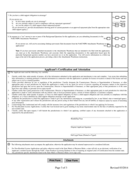 Temporary Limited Lines Insurance Producer Application - Mississippi, Page 3