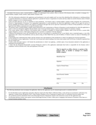 Insurance Producer Business Entity License Application - Mississippi, Page 4