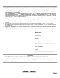 Limited Lines Insurance Producer Business Entity License Application - Mississippi, Page 4