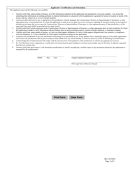 Viatical Settlement Representative or Broker License Application - Mississippi, Page 3