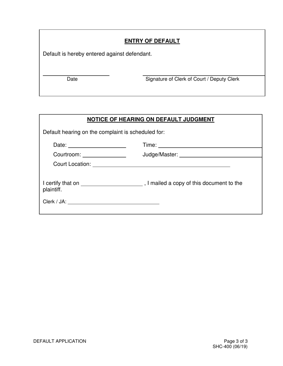Form SHC-400 Default Application - Alaska, Page 3