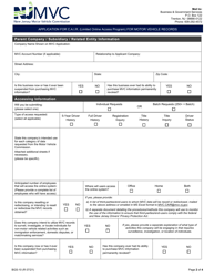 Form BGS-10 Application for C.a.i.r. (Limited Online Access Program) for Motor Vehicle Records - New Jersey, Page 2