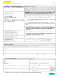 Form 9400-193 Boat Registration and Titling Application - Wisconsin, Page 2