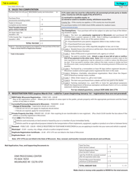 Form 9400-376 Wisconsin All-terrain and Utility Terrain Vehicle Application - Wisconsin, Page 2