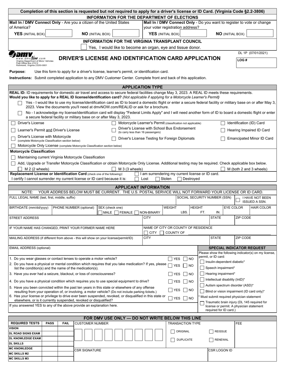 Virginia Real Id Card