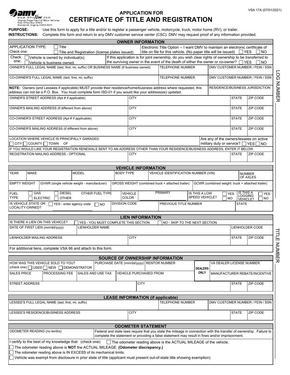 assignment of title virginia