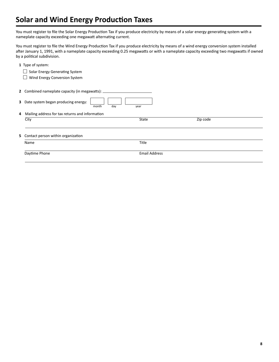 Form ABR Application for Business Registration - Minnesota, Page 8
