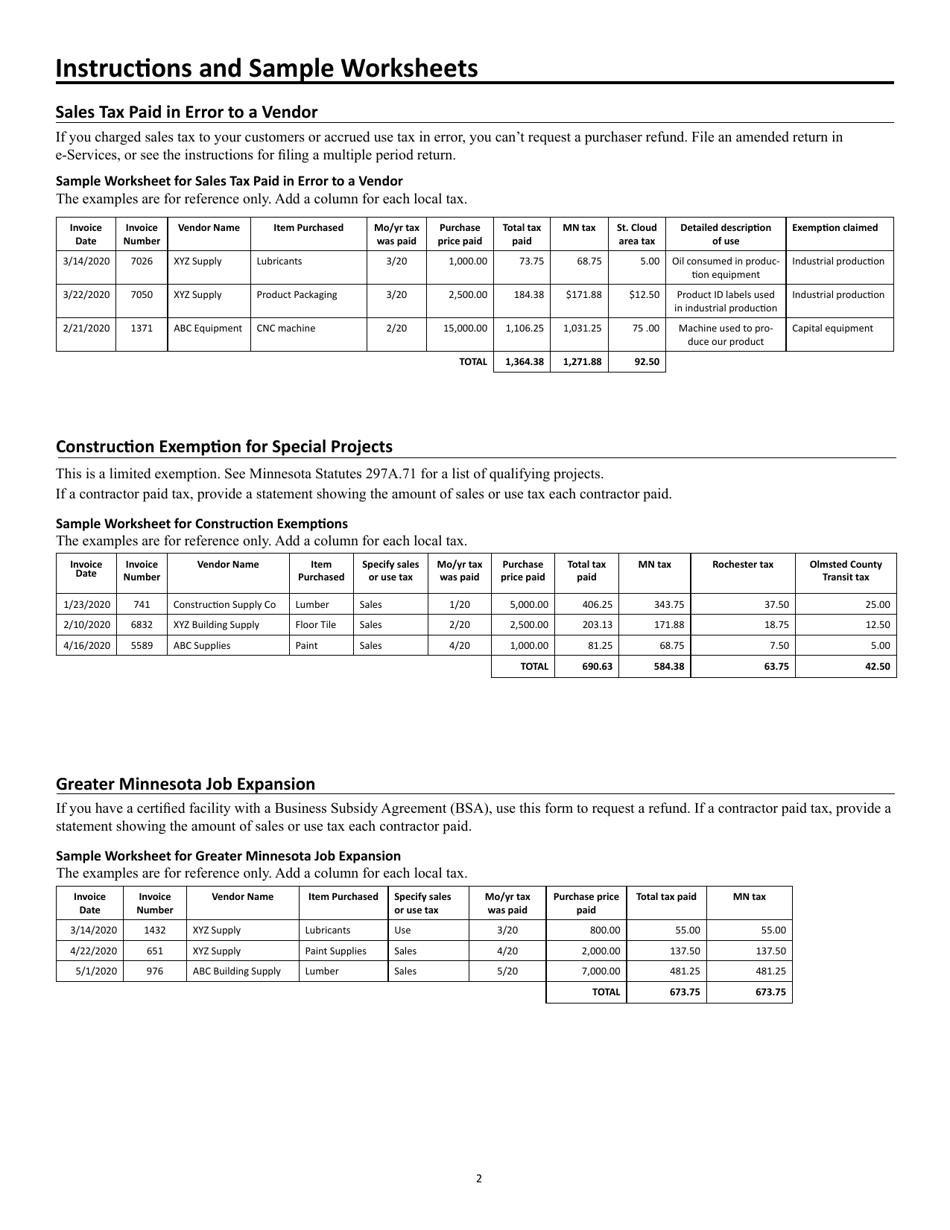 Form ST11 - Fill Out, Sign Online and Download Fillable PDF, Minnesota ...