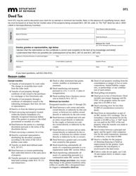 Form DT1 &quot;Deed Tax&quot; - Minnesota
