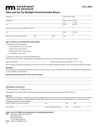 Form ST11-MPA Sales and Use Tax Multiple Period Amended Return - Minnesota
