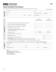 Form LB41 Excise Tax Return for Brewers - Minnesota