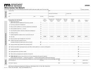 Document preview: Form LB56W Wine Excise Tax Return - Minnesota