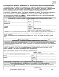 Form DR-501DV Application and Return for Homestead Tax Discount - Veterans Age 65 and Older With a Combat-Related Disability and Surviving Spouse - Florida, Page 2