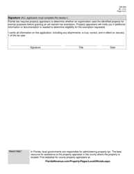 Form DR-504 Ad Valorem Tax Exemption Application and Return for Charitable, Religious, Scientific, Literary Organizations, Hospitals, Nursing Homes, and Homes for Special Services - Florida, Page 3