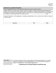 Form DR-504CS Ad Valorem Tax Exemption Application and Return for Charter School Facilities - Florida, Page 2