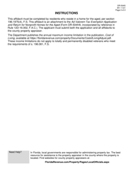 Form DR-504S Individual Affidavit for Ad Valorem Tax Exemption - Homes for the Aged - Florida, Page 2