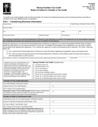 Form DR-226200 Strong Families Tax Credit Notice of Intent to Transfer a Tax Credit - Florida
