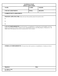 Document preview: National Staff Application Form