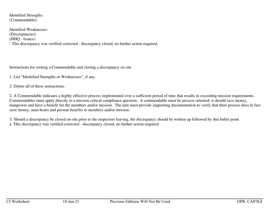 Form D-1 Ci Worksheet - Professional Development, Page 2