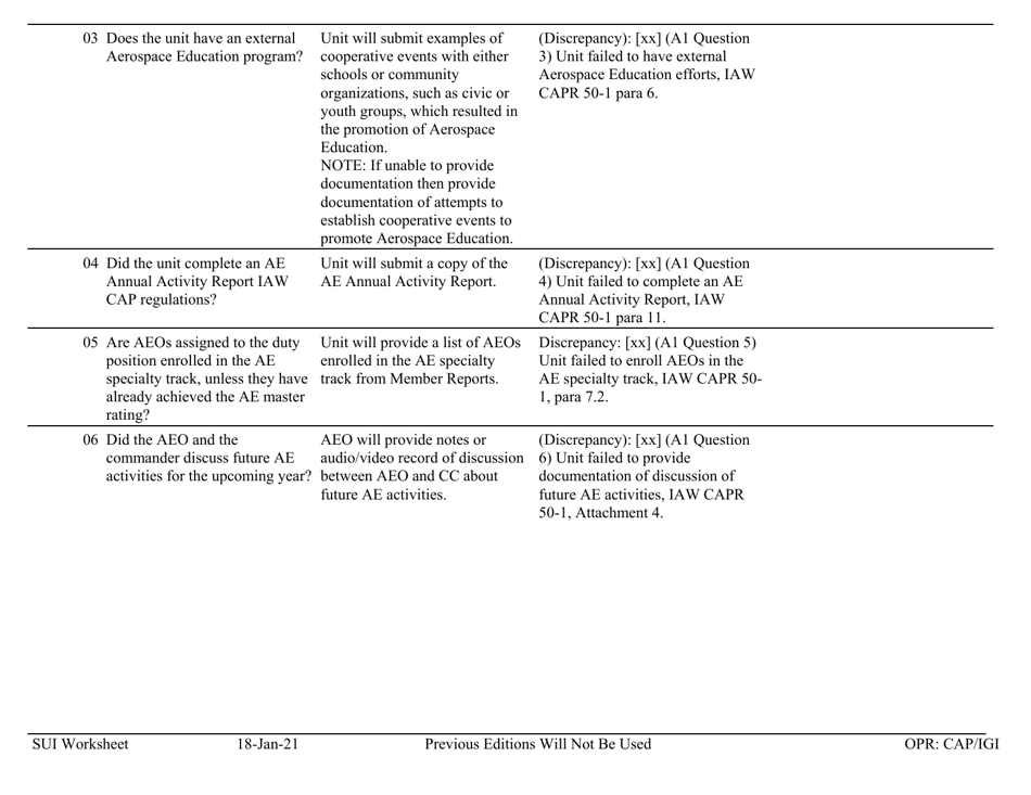 Form A-1 Sui Worksheet - Aerospace Education, Page 2