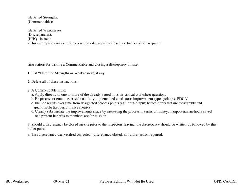 Form D-4 Sui Worksheet - Administration, Page 5