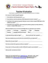 Document preview: Teacher Evaluation
