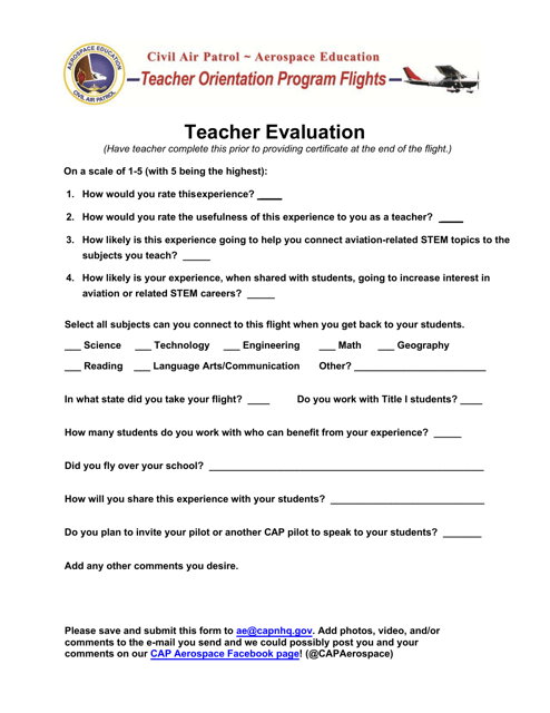 Teacher Evaluation Download Pdf