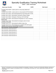 Specialty Qualification Training Worksheet - Uast - Uas Technician, Page 2