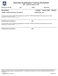 Specialty Qualification Training Worksheet. Uasmp - Suas Mission Pilot, Page 4
