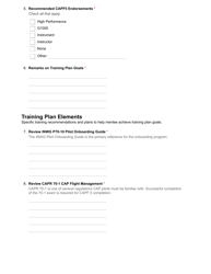 Training Plan Worksheet - White, Page 2