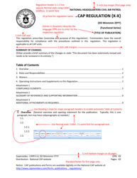 Instructions for CAP Regulation