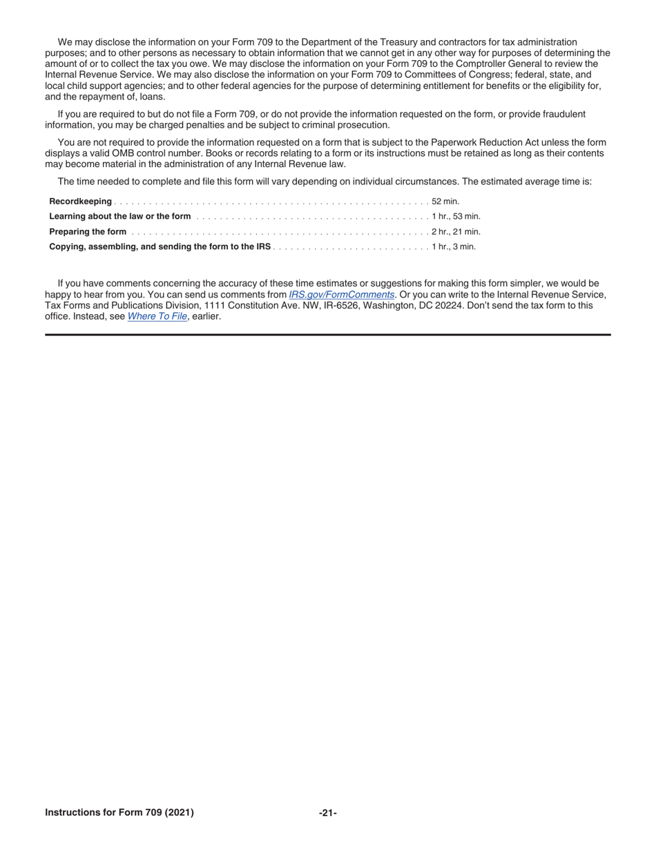Instructions for IRS Form 709 United States Gift (And Generation-Skipping Transfer) Tax Return, Page 21
