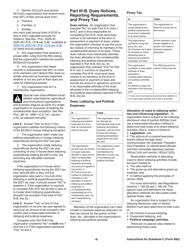 Instructions for IRS Form 990 Schedule C Political Campaign and Lobbying Activities, Page 6