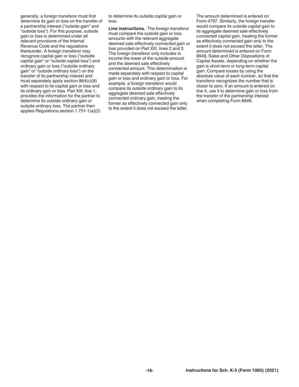 Instructions for IRS Form 1065 Schedule K-3 Partners Share of Income, Deductions, Credits, Etc. - International, Page 16